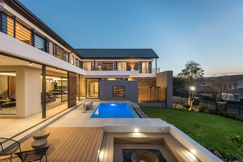 Contemporary Farmhouse, Waterfall, photograph 2
