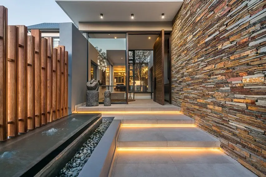 Contemporary Farmhouse, Waterfall, photograph 4